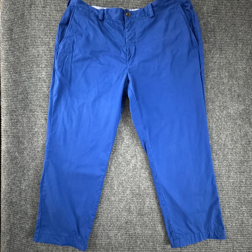 Brooks Brothers Clark Mens Chinos 39x26.25 Royal Blue Stretch Cotton Pants